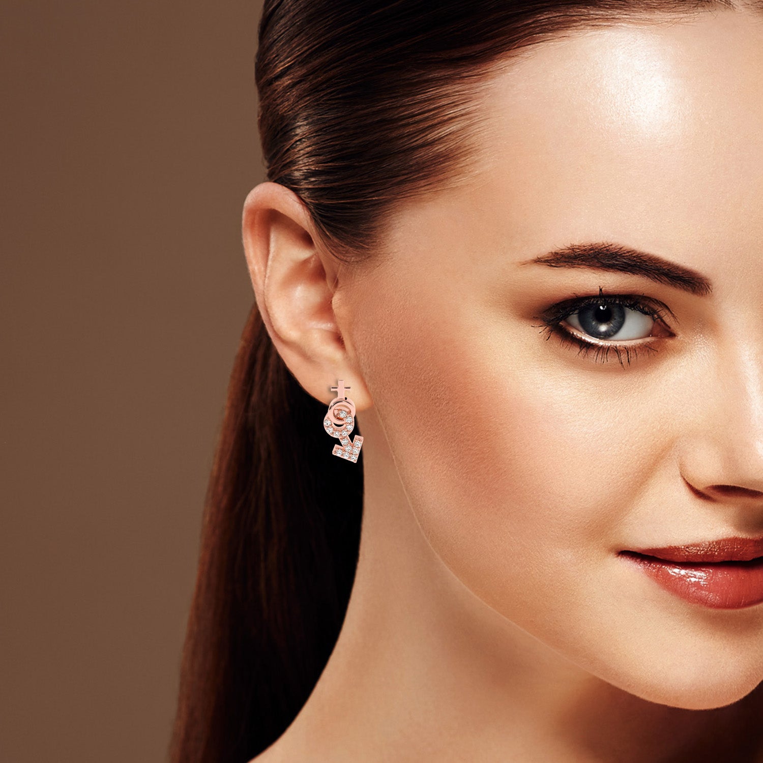 Solitairekart Empower Drop Earrings - 0.14ct LG Diamond